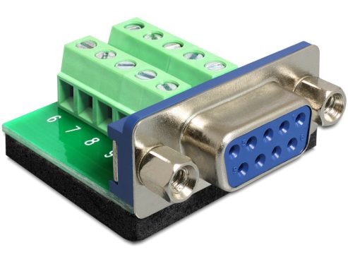 DeLock Adapter Sub-D 9 pin female > Terminal block 10 pin