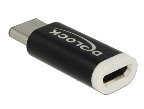 DeLock Adapter USB 2.0 Micro-B female > USB Type-C 2.0 male Black