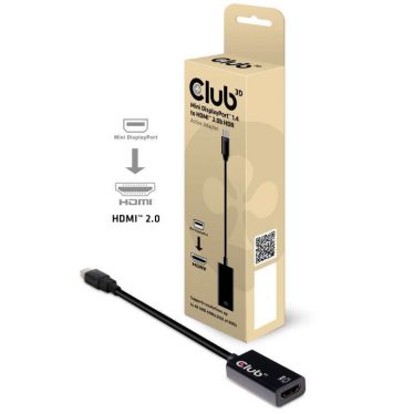 Club3D Mini DisplayPort 1.4 to HDMI 2.0b adapter