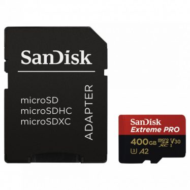 Sandisk 400GB microSDXC Extreme Pro UHS-I A2 C10 V30 + adapterrel