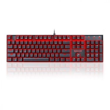Redragon Mitra Red Backlight Mechanical Keyboard Brown Switches Black HU