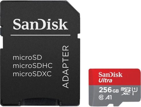 Sandisk 256GB microSDXC Ultra UHS-I Class10 A1 + adapterrel
