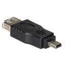 Akyga AK-AD-07 USB-AF/miniUSB (5-pólusú) adapter Black