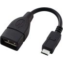 Platinet Omega USB cable USB A micro USB 0,15m Black