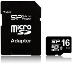  Silicon Power 16GB Micro Secure Digital Card CL10 + adapterrel