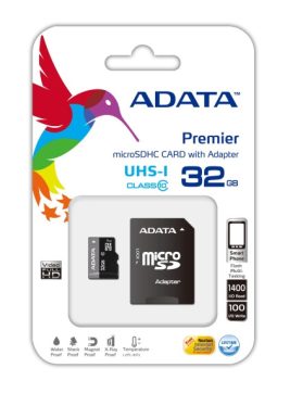 A-Data 32GB microSDHC Class 10 UHS-I U1 + adapterrel