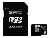   Silicon Power 8GB microSDHC Elite Class 10 UHS-I + adapterrel