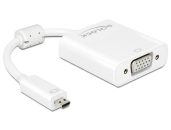   DeLock Adapter HDMI Micro-D male > VGA female with Audio White