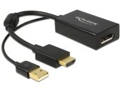 DeLock Adapter HDMI-A male > Displayport 1.2 female Black