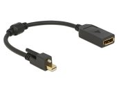   DeLock Adapter mini Displayport 1.2 male with screw > Displayport female 4K Black