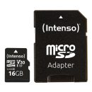   Intenso 16GB MicroSDXC UHS-I Professional Class 10 U3 V30 + adapterrel