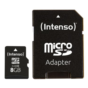Intenso 8GB microSD Class 10 adapterrel