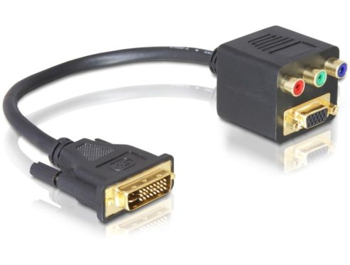 DeLock Adapter DVI 29 male to VGA + 3x RCA female