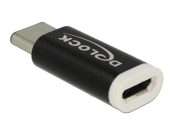   DeLock Adapter USB 2.0 Micro-B female > USB Type-C 2.0 male Black