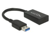   DeLock Converter USB 3.1 Gen 2 Type-A male > USB Type-C female Active 15cm Black