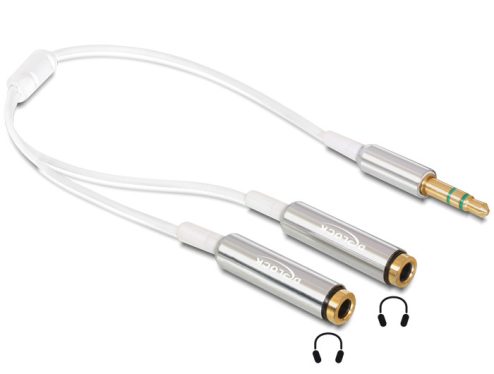 DeLock Cable audio splitter stereo jack male 3.5 mm 3 pin > 2x stereo jack female 3.5 mm 3 pin 25cm DeLock Cable audio splitter stereo jack male 3.5 mm 3 pin > 2x stereo jack female 3.5 mm 3 pin 25cm