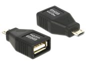   DeLock Adapter USB Micro B male > USB 2.0 female OTG full covered