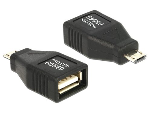 DeLock Adapter USB Micro B male > USB 2.0 female OTG full covered