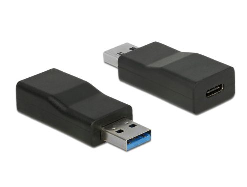 DeLock Converter USB 3.1 Gen 2 Type-A male > USB Type-C female Active Black DeLock Converter USB 3.1 Gen 2 Type-A male > USB Type-C female Active Black