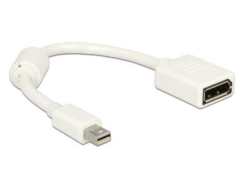 DeLock Adapter mini Displayport 1.2 male > Displayport female 4K White