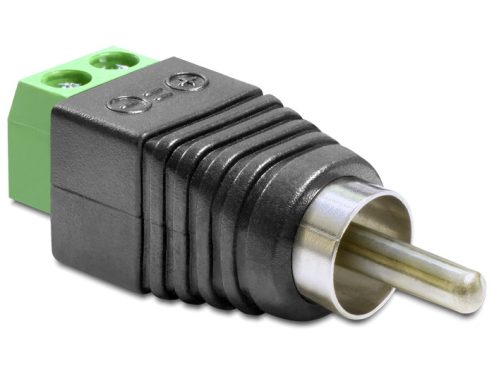 DeLock Adapter RCA male > Terminal Block 2 pin