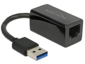   DeLock SuperSpeed USB3.2 Type-A male > Gigabit LAN 10/100/1000 Mbps compact Adapter Black
