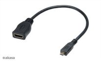 Akasa HDMI to microHDMI adapter cable 25cm Black