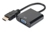   Digitus DA-70461 HDMI to VGA converter adapter Typ A - VGA (D-Sub) connector 3,5mm audio jack Black