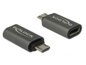 DeLock USB2.0 Micro-B apa - USB Type-C 2.0 anya adapter