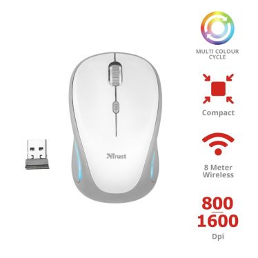 Trust Yvi FX Wireless mouse White Trust Yvi FX Wireless mouse White