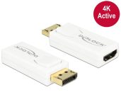   DeLock DisplayPort 1.2 male > HDMI female 4K Active Adapter White