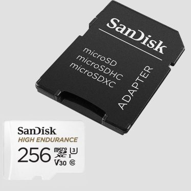 Sandisk 256GB microSDXC High Endurance Class 10  CL10 U3 V30 + adapterrel