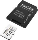   Sandisk 64GB microSDXC High Endurance Class 10 CL10 U3 V30 + adapterrel