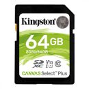   Kingston 64GB SDXC Canvas Select Plus Class 10 100R C10 UHS-I U1 V10