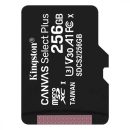   Kingston 256GB microSDXC Canvas Select Plus Class 10 100R A1 C10 Card adapter nélkül