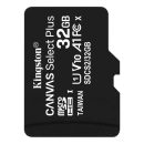   Kingston 32GB microSDHC Canvas Select Plus Class 10 100R A1 V10 C10 Card adapter nélkül
