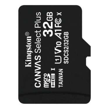 Kingston 32GB microSDHC Canvas Select Plus Class 10 100R A1 V10 C10 Card adapter nélkül