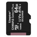   Kingston 64GB microSDXC Canvas Select Plus Class 10 100R A1 C10 Card adapter nélkül