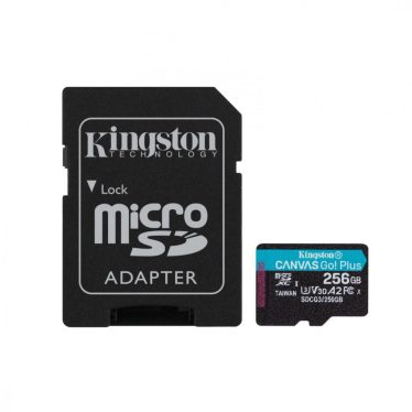 Kingston 256GB microSDXC Canvas Go! Plus Class 10 170R A2 U3 V30 Card + adapterrel