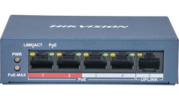 Hikvision DS-3E0105P-E/M 5 port 100Mbps unmanaged Switch PoE Hikvision DS-3E0105P-E/M 5 port 100Mbps unmanaged Switch PoE