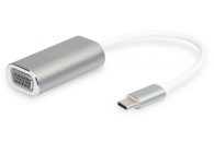 Digitus USB Type-C 1080p VGA Adapter, 20cm cable length Grey