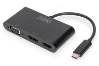 Digitus USB-C Triple Display Adapter, 4K/60Hz Black