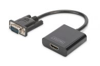 Digitus VGA to HDMI Converter + Audio (3.5mm) Black