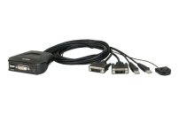   ATEN CS22D 2-Port USB DVI Cable KVM Switch with Remote Port Selector