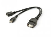   Gembird A-OTG-AFBM-04 USB OTG AF + Micro BF to Micro BM cable 0,15m Black