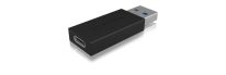   Raidsonic IcyBox IB-CB015 Adapter for USB 3.1 (Gen 2) Type-A plug to Type-C socket Black