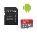   Sandisk 32GB microSDHC Ultra Class 10 UHS-I A1 (Android) + adapterrel