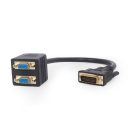   Gembird Passive DVI-I male to dual VGA female splitter cable 0,3m Black