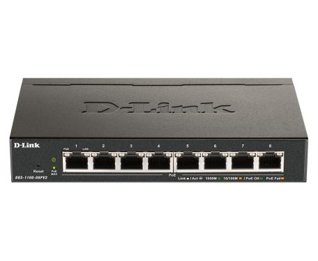 D-Link DGS-1100-08PV2 8-Port Gigabit PoE Smart Managed Switch