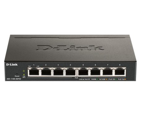 D-Link DGS-1100-08PV2 8-Port Gigabit PoE Smart Managed Switch